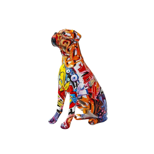 Colorful Boxer Dog Sculpture