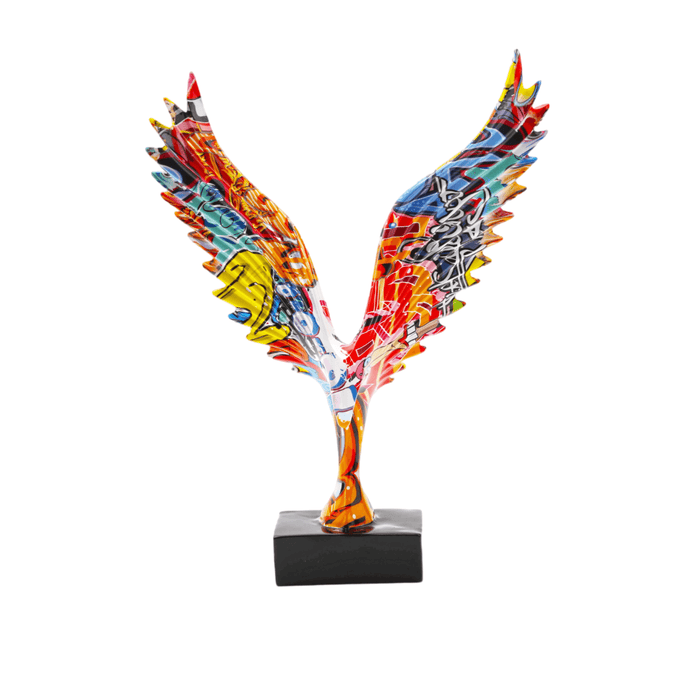 Nordic Painted Eagle Statue