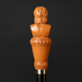 Artistic Contemporary Cane with Hand-Carved Sculpture