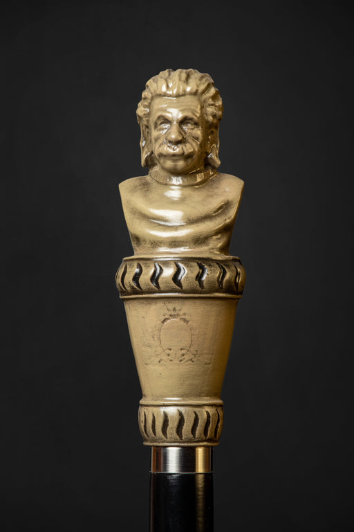 Ash Wood Art Cane with Carved Contemporary Details