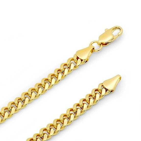 Cuban Bracelet – 7mm 18K Gold Coated Sterling Silver