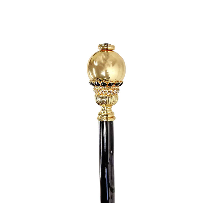 Statement gold-plated cane with unique design