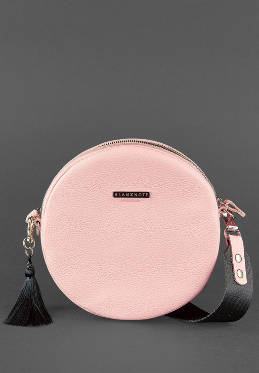 Sophisticated round leather bag for women