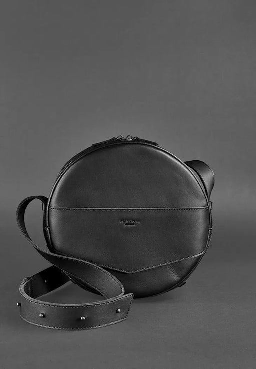 Functional Handmade Round Leather Backpack-Bag for Women