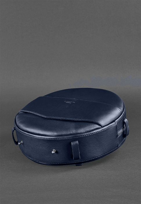 Stylish unique round leather bag