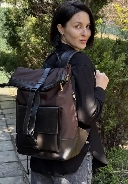 Urban Dark Brown Backpack – Sleek and Functional Design for Daily Use