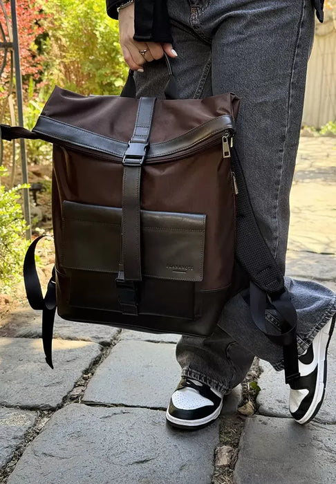 Urban Dark Brown Backpack – Sleek and Functional Design for Daily Use