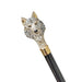 Elegant gold-plated walking staff with handcrafted enamel