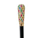 Milord Walking Stick, Hand-Painted Knob with Multicolor Crystals