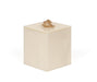 Sophisticated resin round box with matching gold or chrome shell