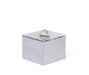 Stylish bathroom decor resin round box with gold shell