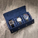 Stylish Blue Watch Case for 3 Watches