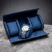 Stylish Blue Watch Case for 3 Watches