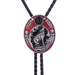 Men's Western Bolo Tie Wolf Red Bolo Turquoise Tie