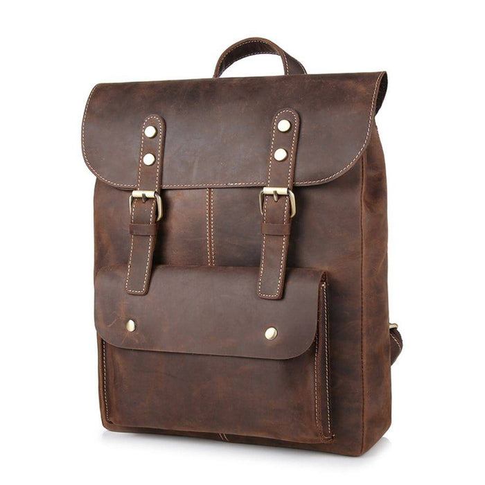 Vintage Design Leather Backpack