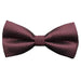 Burgundy Silver Deluxe Pre-Tied Bow Tie for Classy Men