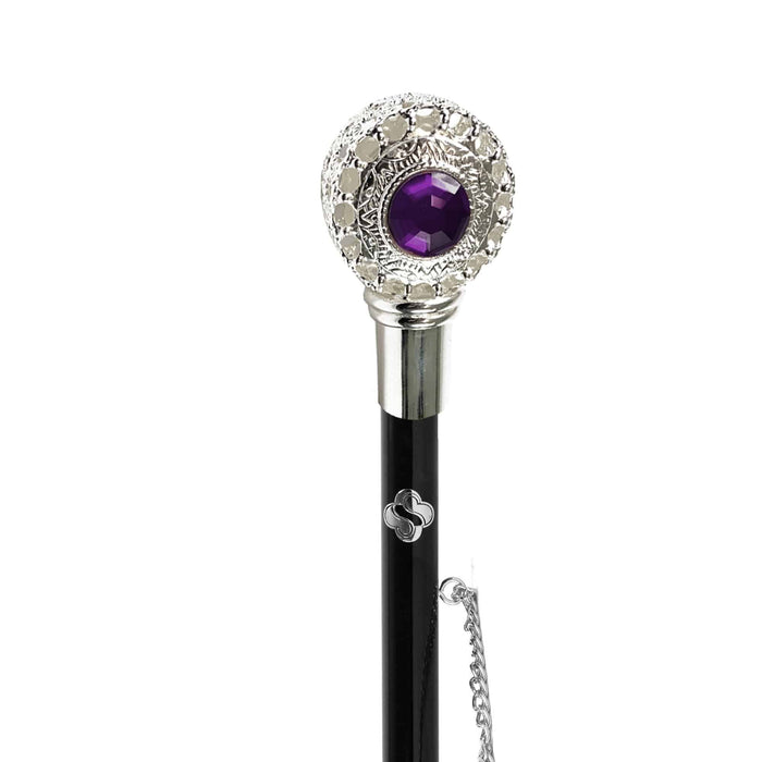 Stylish Shoehorn with Amethyst Crystal Handle
