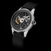 Handmade Steampunk Graphite Skeleton Watch for Men