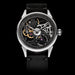 Handmade Steampunk Graphite Skeleton Watch for Men