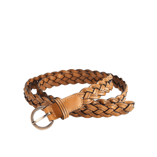 Thin Braided Leather Belt For Women, Jeanett Model