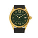 Luxury Women’s Automatic Watch – Green Enamel Dial with Gold, Crystal