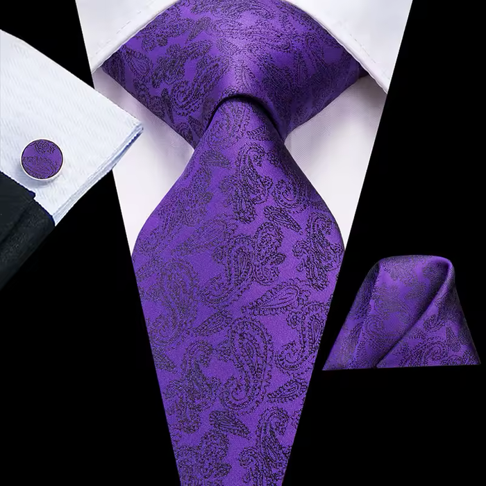 Classy Men Purple Silk Necktie Gift