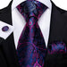 Classy Men Purple Hexagon Silk Necktie