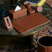 Cognac Leather Office Set