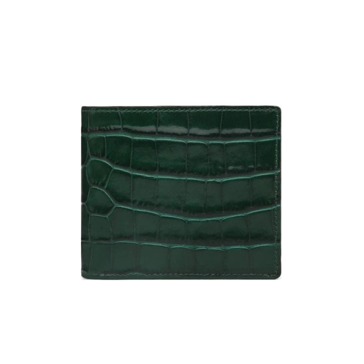 Crocodile embossed leather card holder luxury fashion wallet