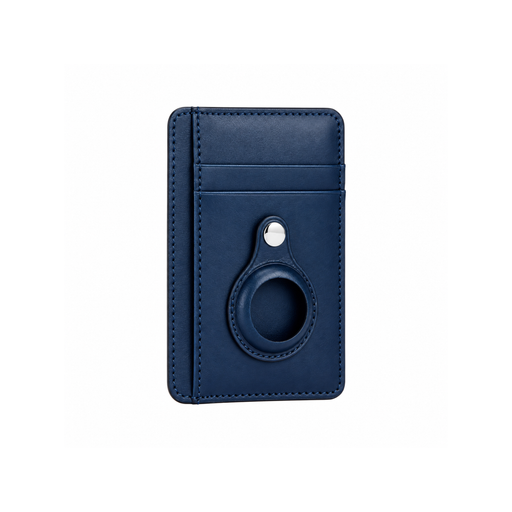 Custom Name Italian Vegetable Tanned Leather AirTag Wallet
