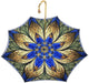 Luxurious Abstract Design Blue Double Cloth Umbrella