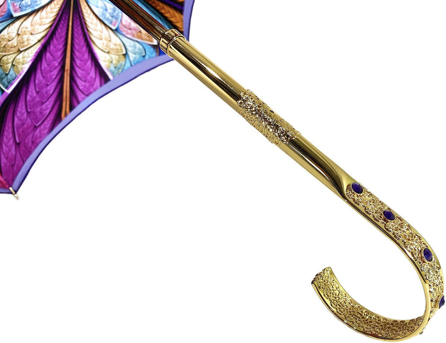 Fantastic purple umbrella with dual canopy design