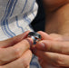 Ring with Black Enamel Greek Key Pattern