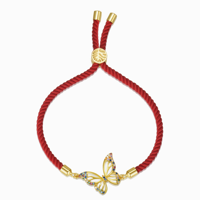 Butterfly Red String Bracelet