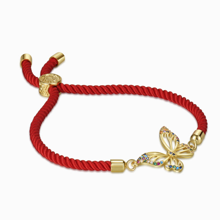 Butterfly Red String Bracelet