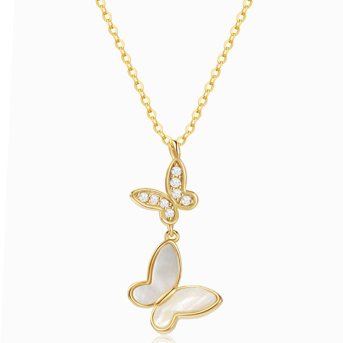 Duo Butterfly Gold Chain Necklace
