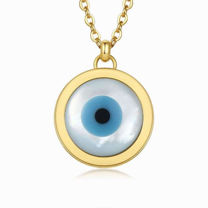 Blue Evil Eye Gold Chain Necklace