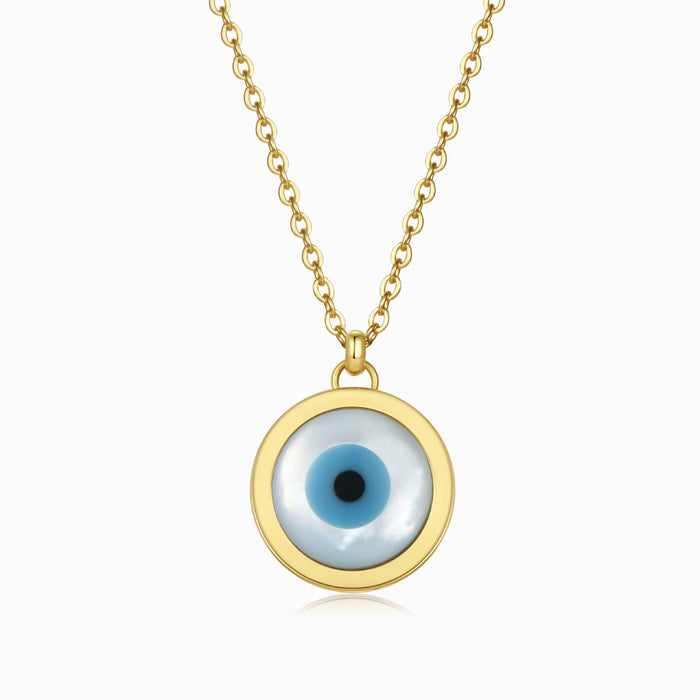 Blue Evil Eye Gold Chain Necklace