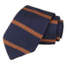 Dark Blue Striped Knitted Tie for Classy Men