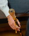 Gold-Plated Shoehorn with Crystal and Enamel-Adorned Handle