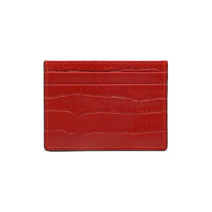 Designer crocodile card holder premium leather accessory