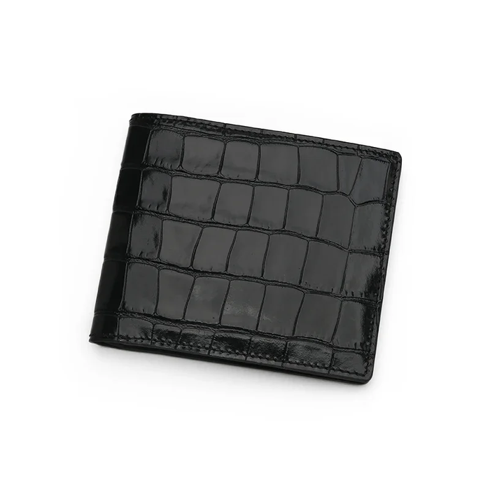 Designer exotic leather card holder luxury minimalist accessory