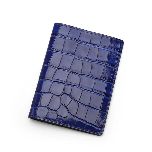 Designer leather passport wallet for business travel