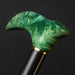 Designer Malachite Shade Walking Cane with Maple Burl Handle