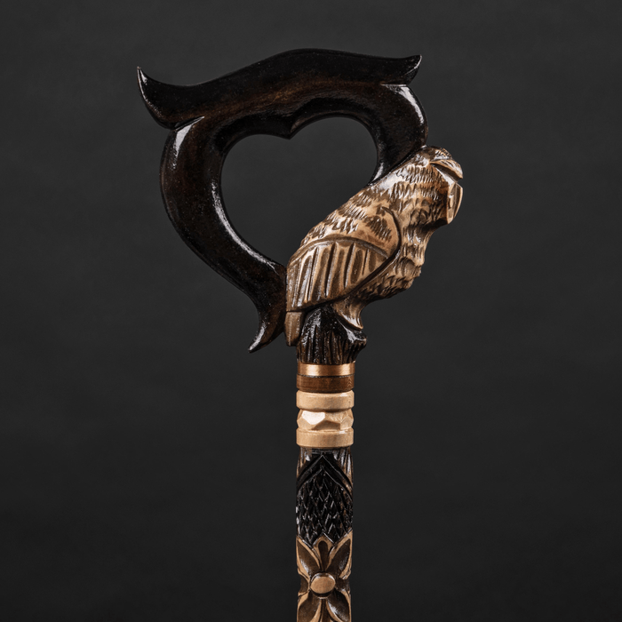 Stylish Owl Walking Cane, Carved Owl Head Walking Stick - Artynov | Unique Handmade Accessories