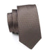 Elegant Brown Mini Check Silk Tie for Men - Classy Accessory for Any Occasion