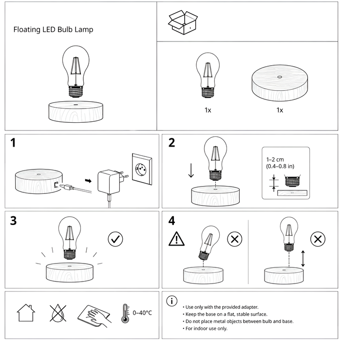 Elegant executive office featuring levitating LED lamp