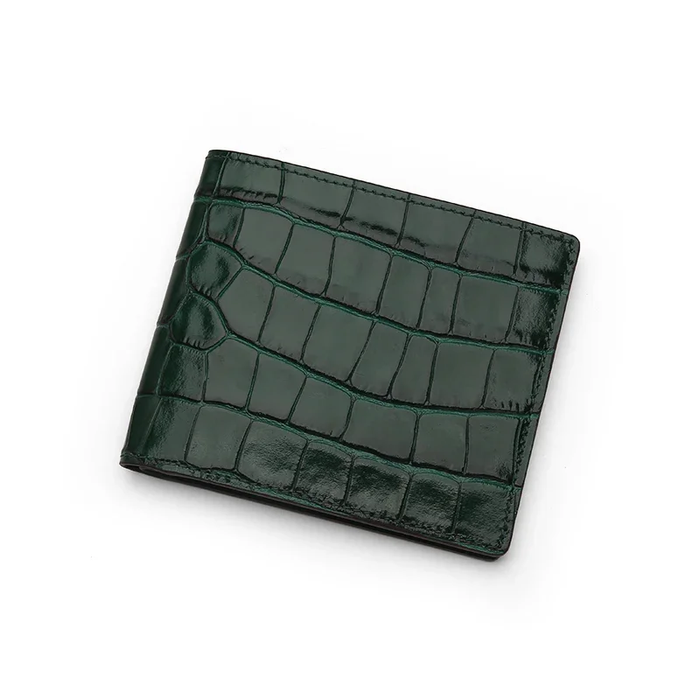 Elegant red leather card wallet luxury minimalist style