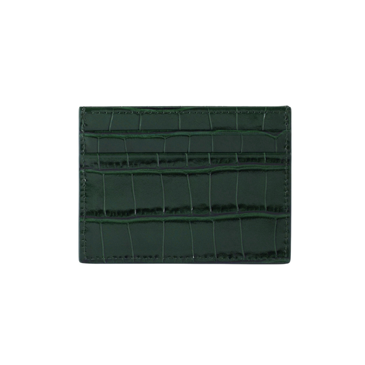 Elegant red leather card wallet luxury minimalist style