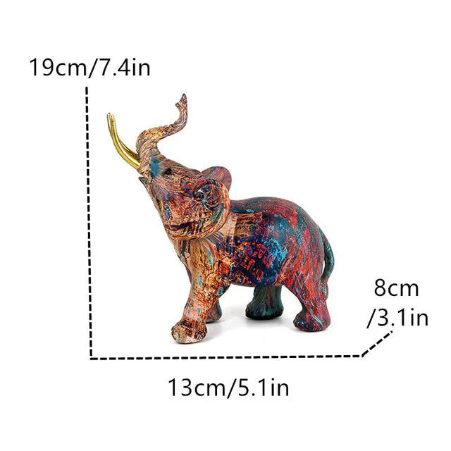 Vibrant Beta Elephant Figurine